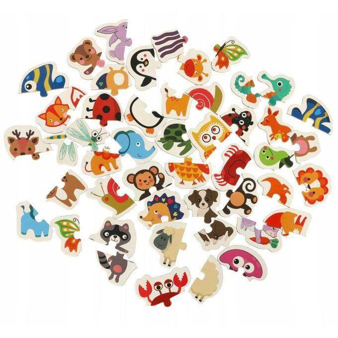 Cute Animals Wooden Puzzle Set – 24 Pieces