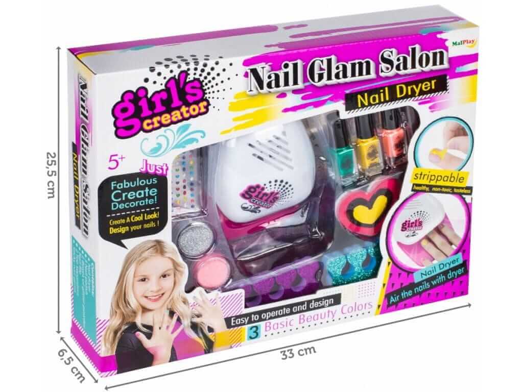 Kids Manicure Set with Nail Dryer — Safe & Fun