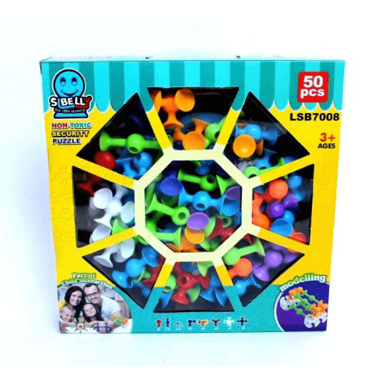 Non-Toxic Montessori Puzzle Set — 50 Silicone Pieces
