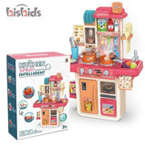 42-Piece Kids Steam Kitchen Set — Sound, Lights & Water
