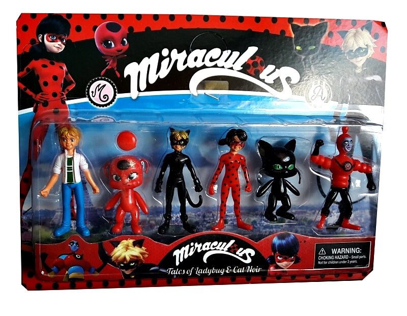 Miraculous Ladybug Mini Figures — 6-Piece Set