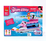 مجموعة بيي تشي Happy Holiday – سفينة كروز وردية مع Angel وKitty | 196 قطعة