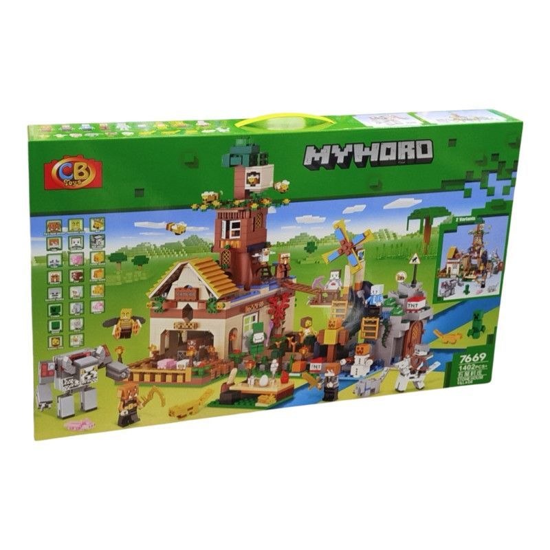 MYHORD Minecraft-Themed Building Set | 1402 Pieces – World Building, Characters & Mobs