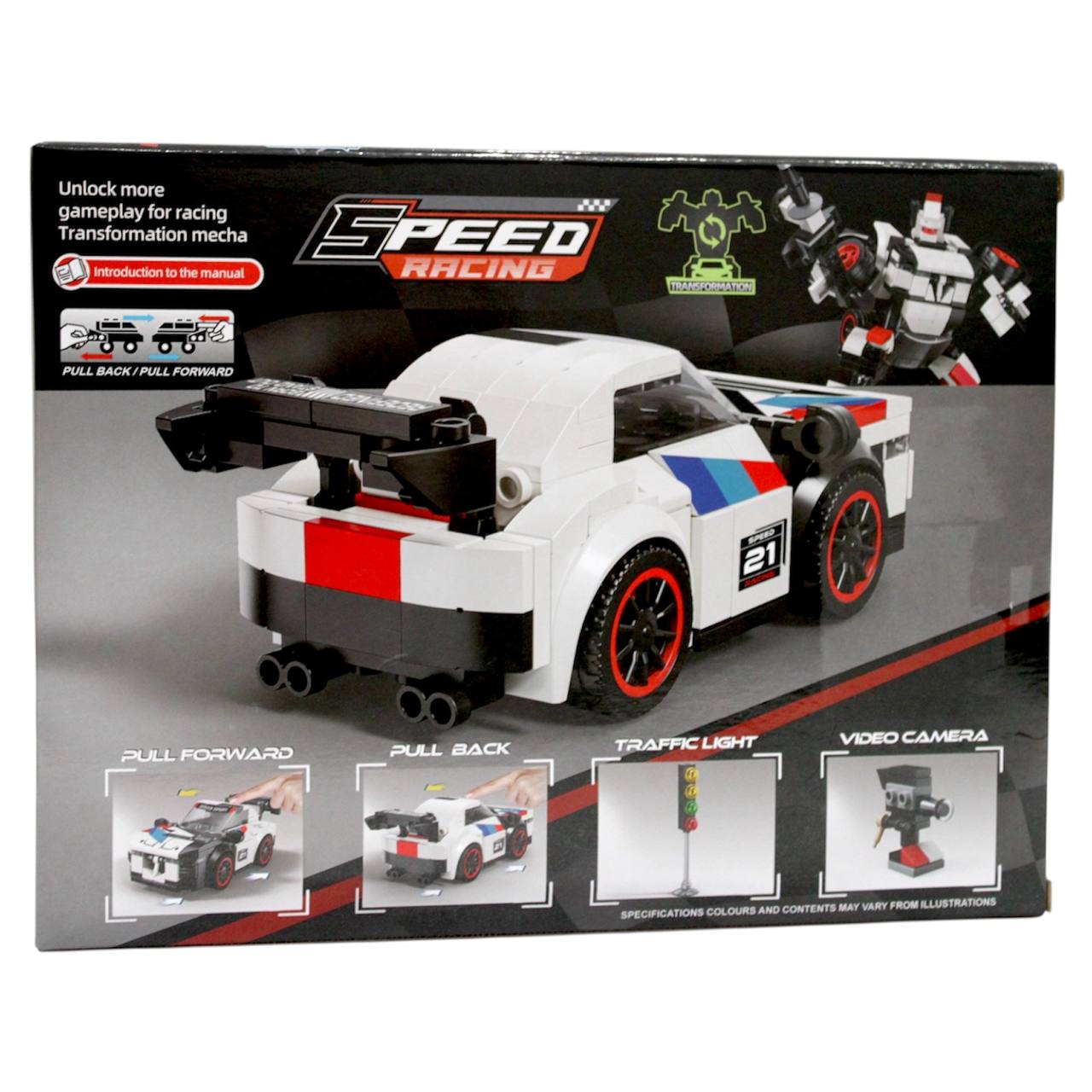 ليجو سيارة سباق بيضاء – White Racing Car 2 في 1 | 211 قطعة | سيارة تتحول إلى روبوت