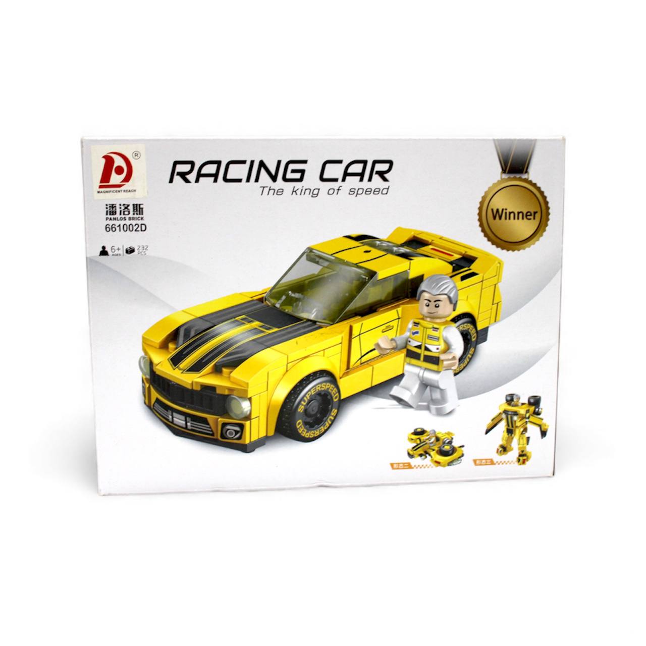 Panlos Brick 661002D – 3-in-1 Racing Car & Mecha Building Set | 232 Pi ...
