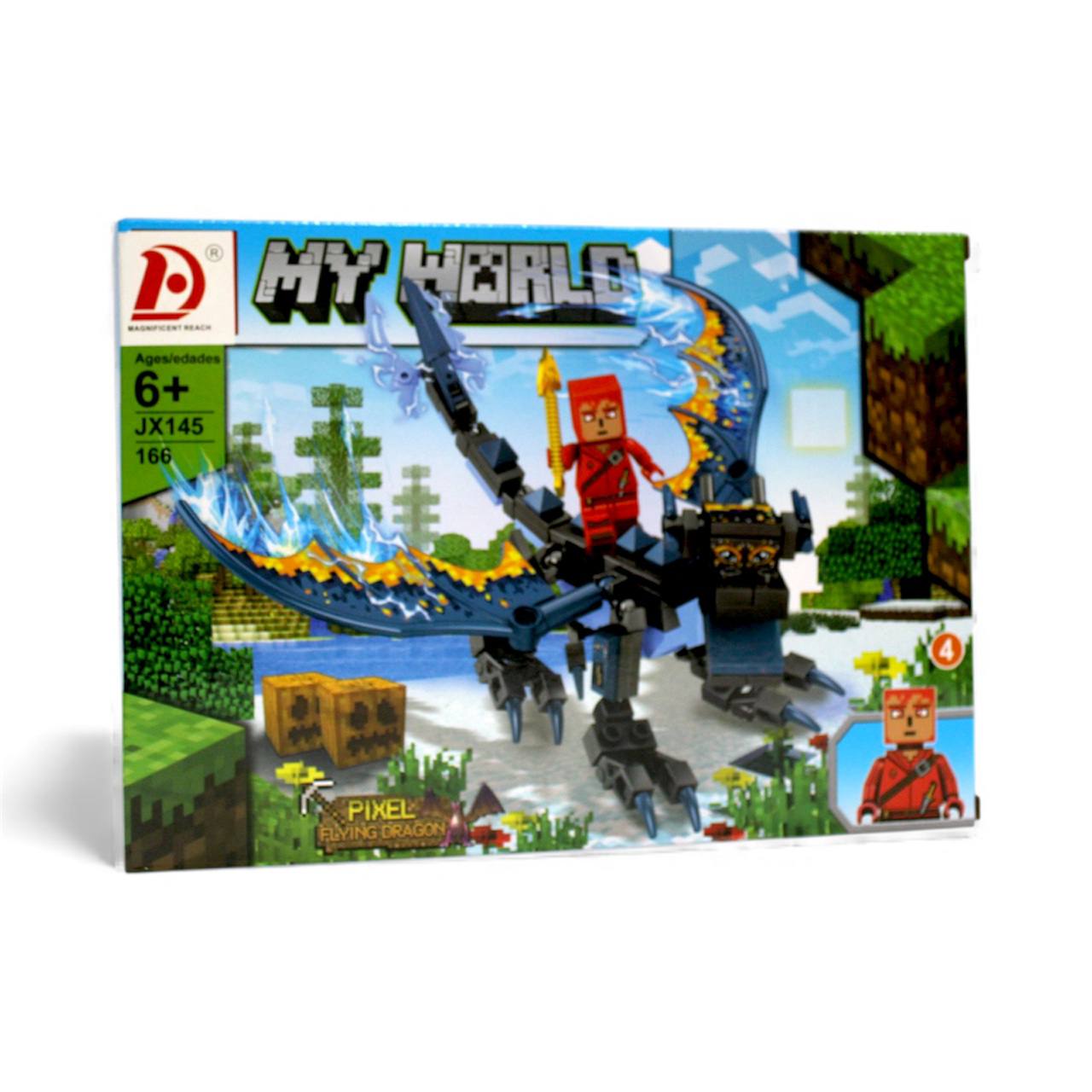 مجموعة تنين ماينكرافت الطائر – MY WORLD (166 قطعة)
