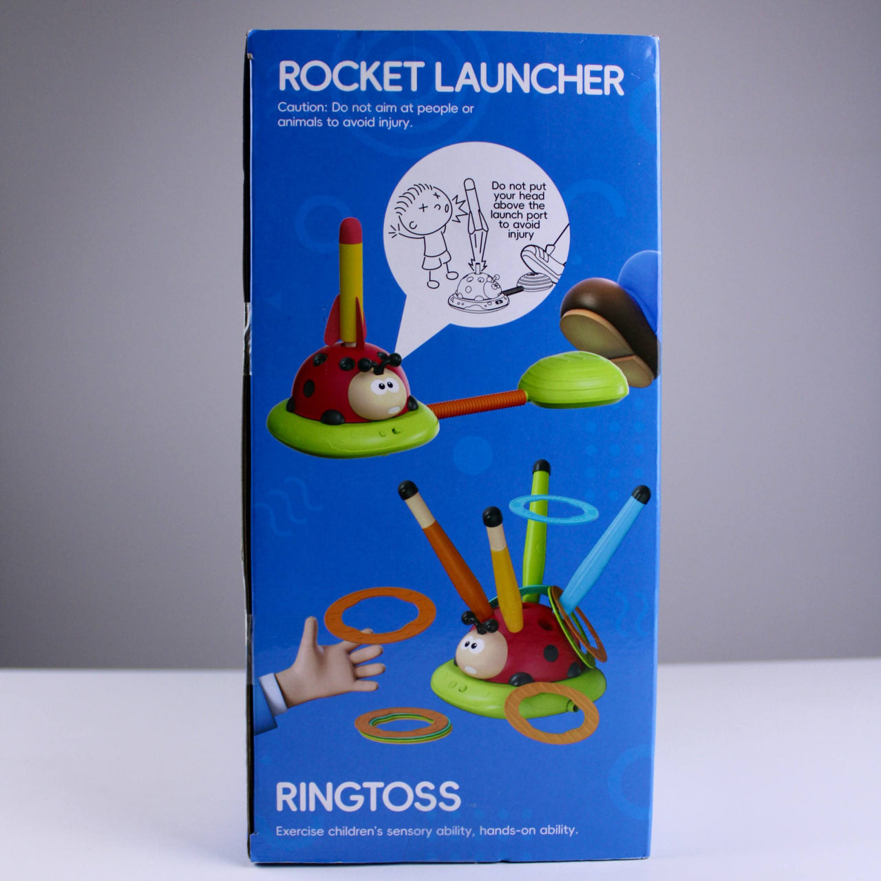 3-in-1 Musical Jump, Ring Toss & Rocket Launcher for Kids