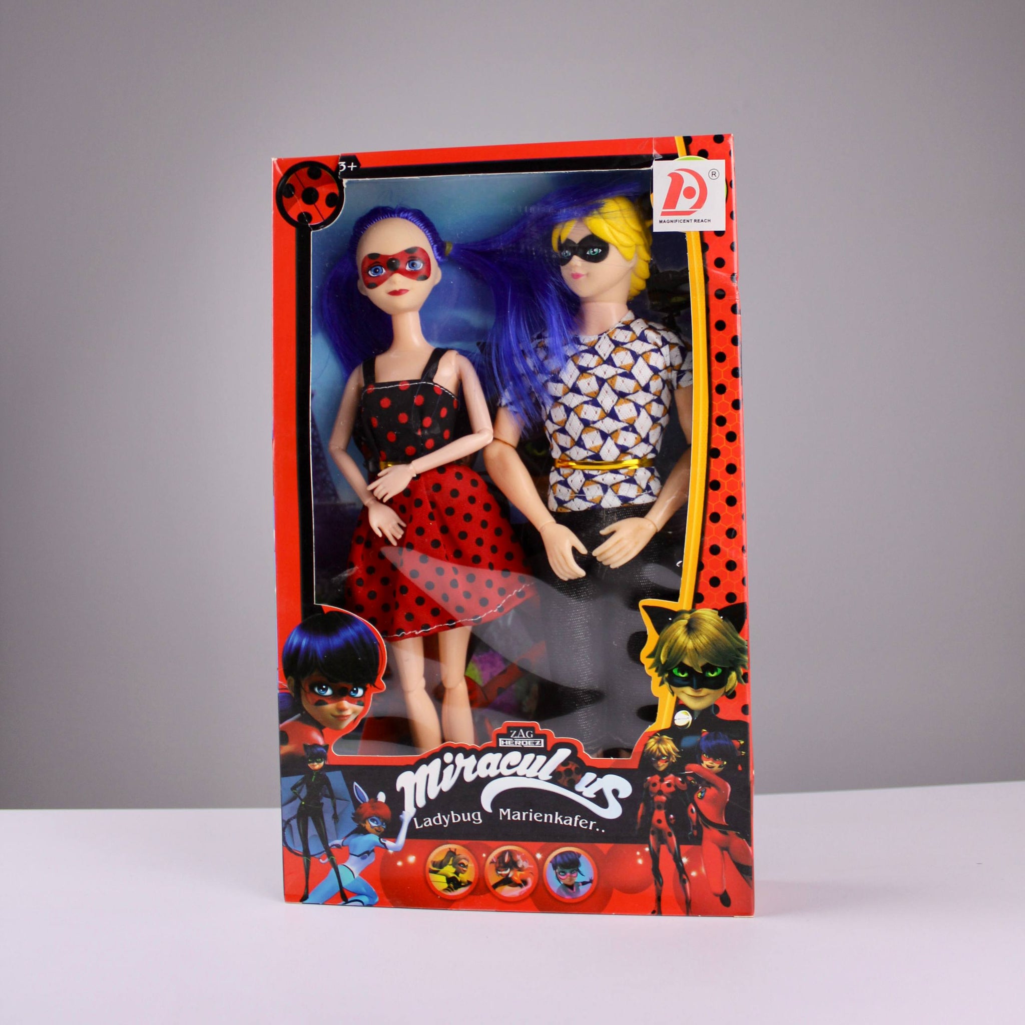 طقم دمى ميراكيولوس ليدي باج والقط الأسود