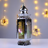 فانوس جوهرة فضي معدن بزجاج – حجم متوسط