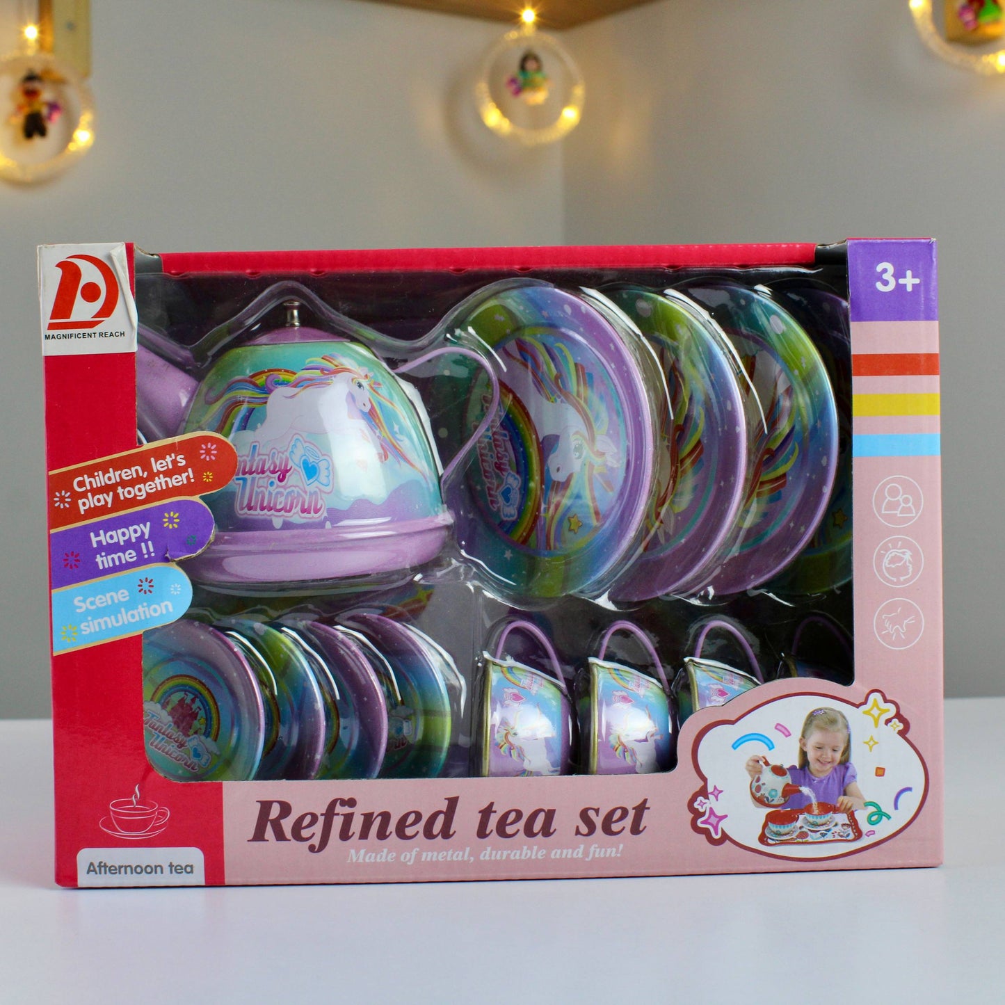 طقم شاي معدني للأطفال – يونيكورن (Fantasy Unicorn)