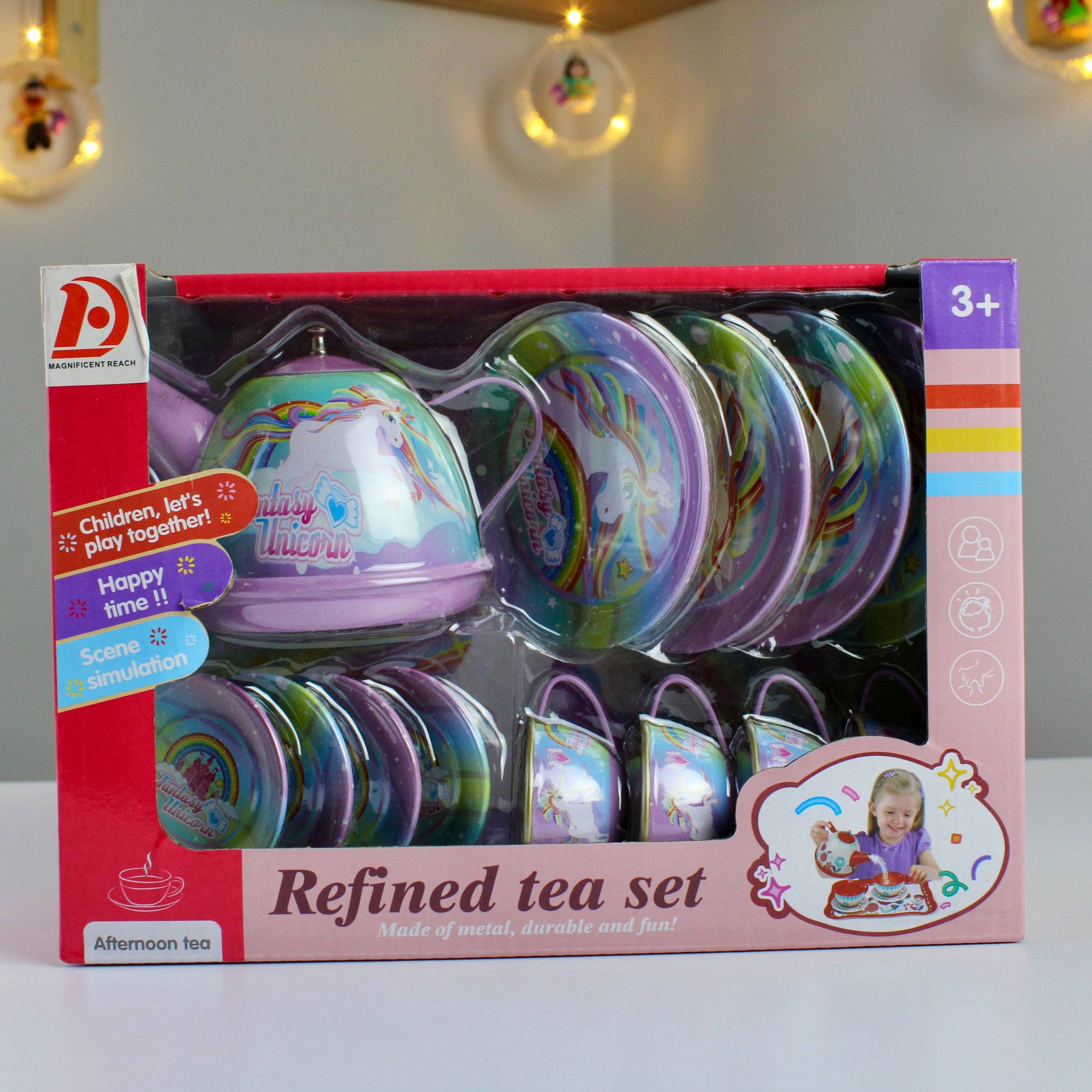 طقم شاي معدني للأطفال – يونيكورن (Fantasy Unicorn)
