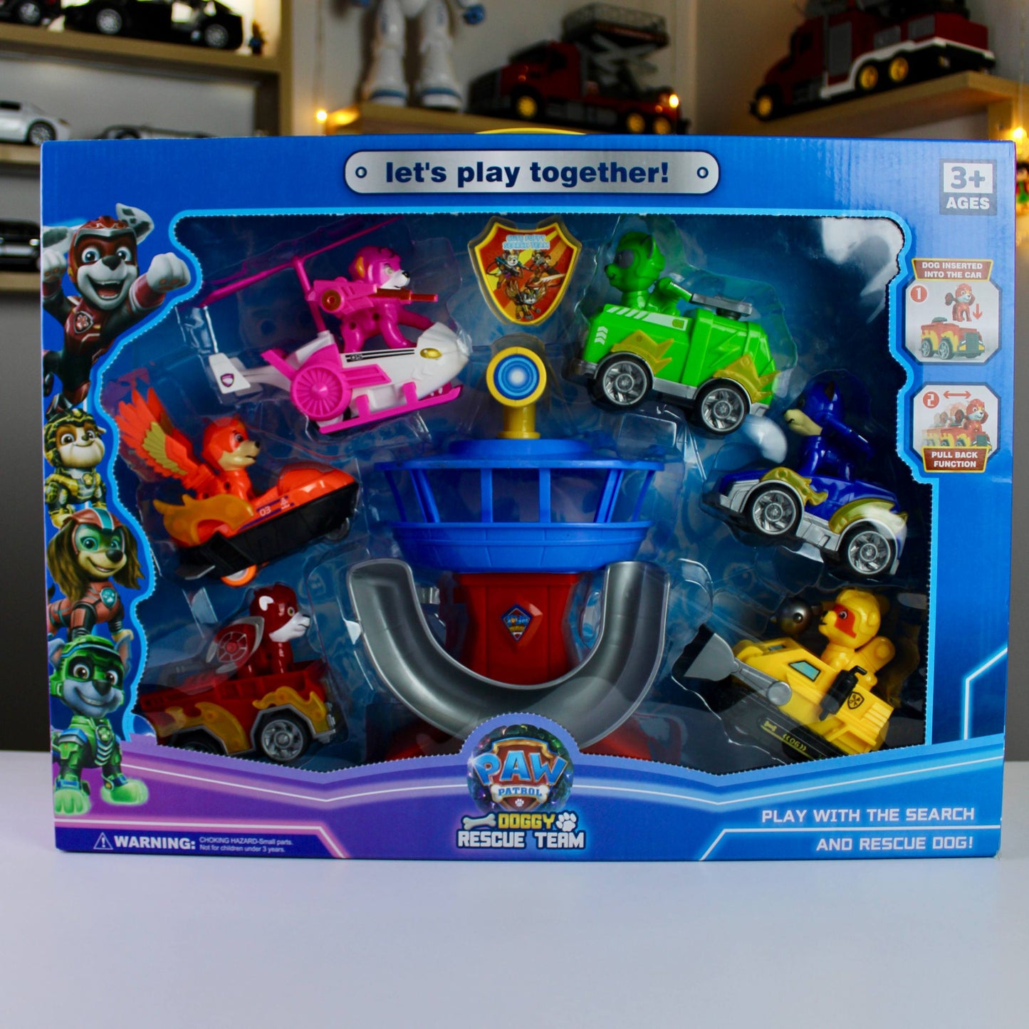 Paw Patrol Rescue Vehicles Set with Watch Tower