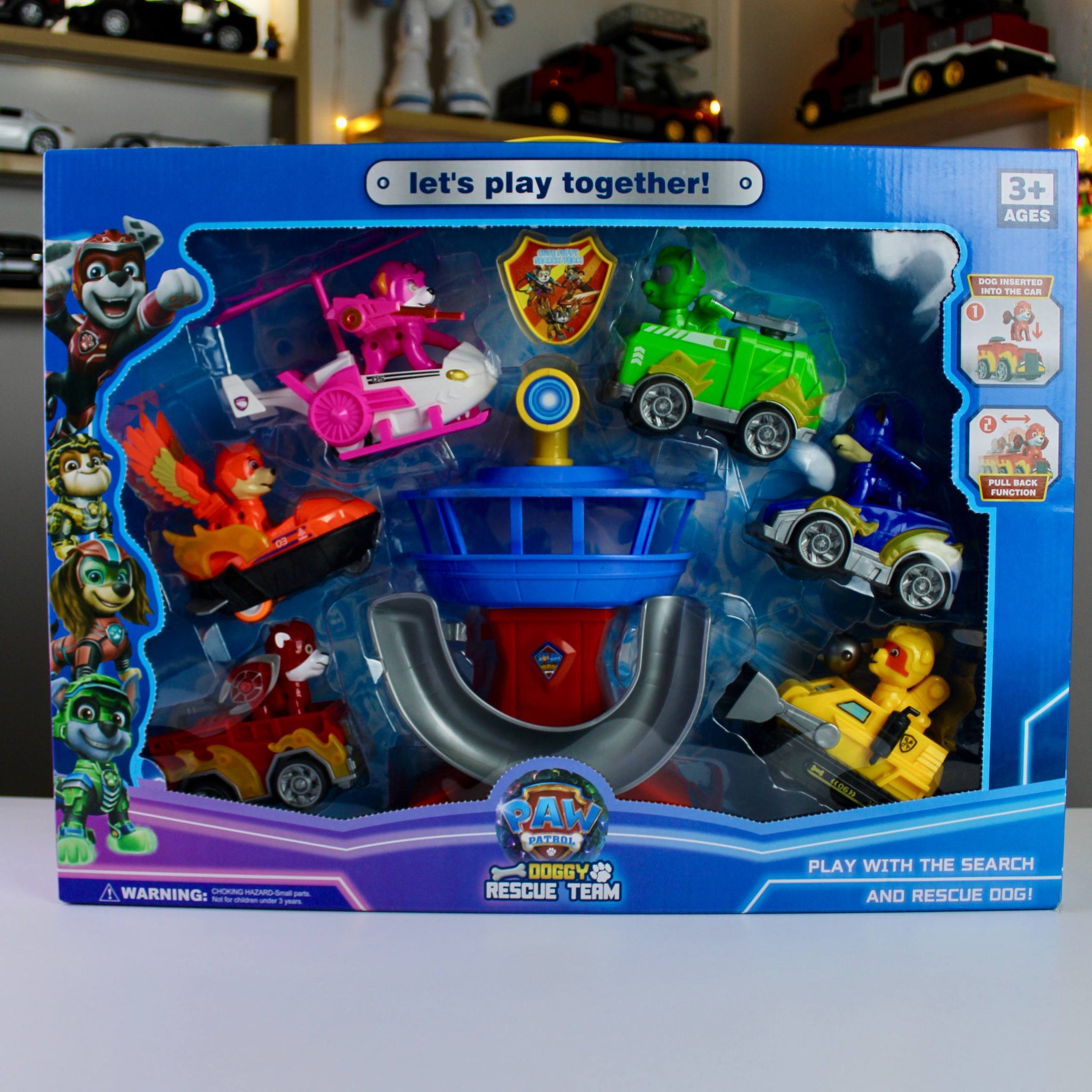 Paw Patrol Rescue Vehicles Set with Watch Tower
