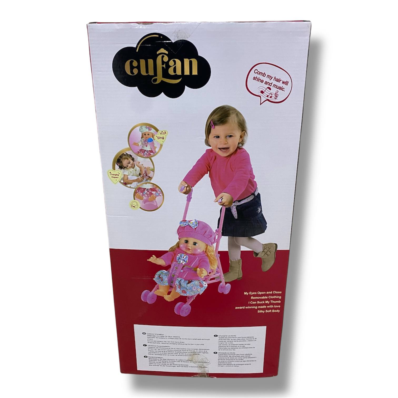 Cufan Stroller Talking Doll Set – Interactive Baby Doll with Accessories & Singing Microphone