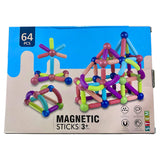 Magnetic Building Blocks Set – 64 Pieces Colorful Magnetic