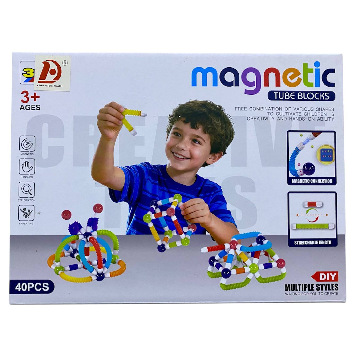 Magnetic Building Blocks Set – 40 Pieces Educational Construction Toy