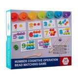 Wooden Number & Bead Matching Game – Educational Counting & Sorting Toy