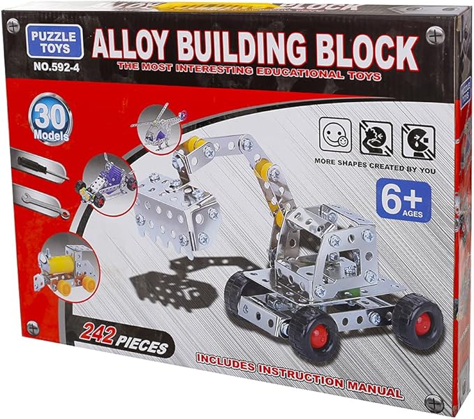 Little Mechano Building Set – 242 Pieces Engineering Construction Toy