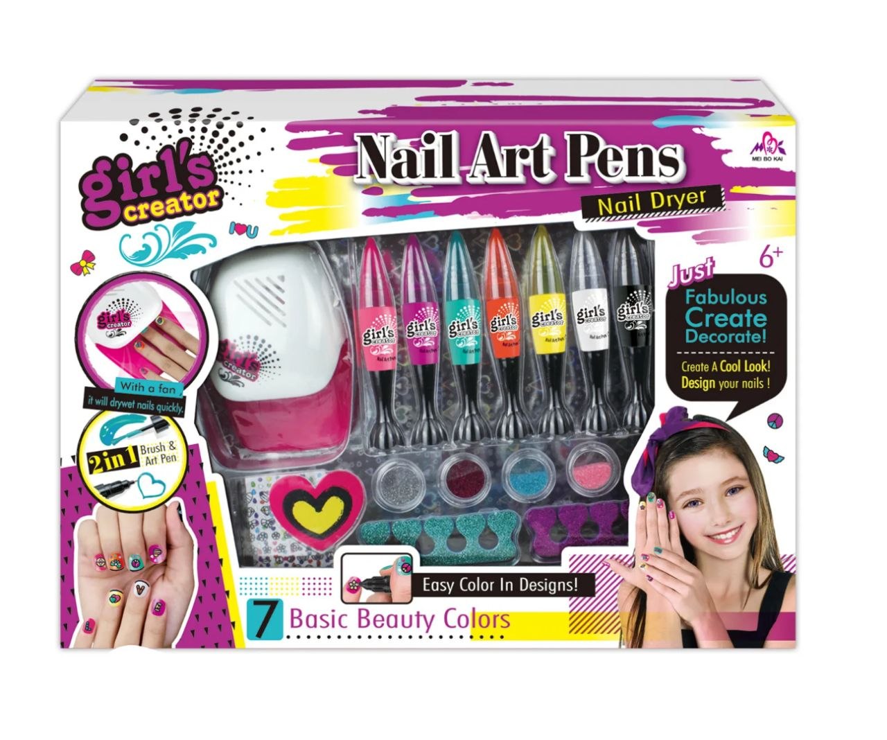 Nail Art Pens Set for Kids – Creative Nail Design Kit