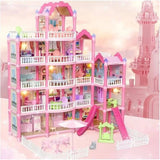 Pink Doll House Play Set – 377 Pieces
