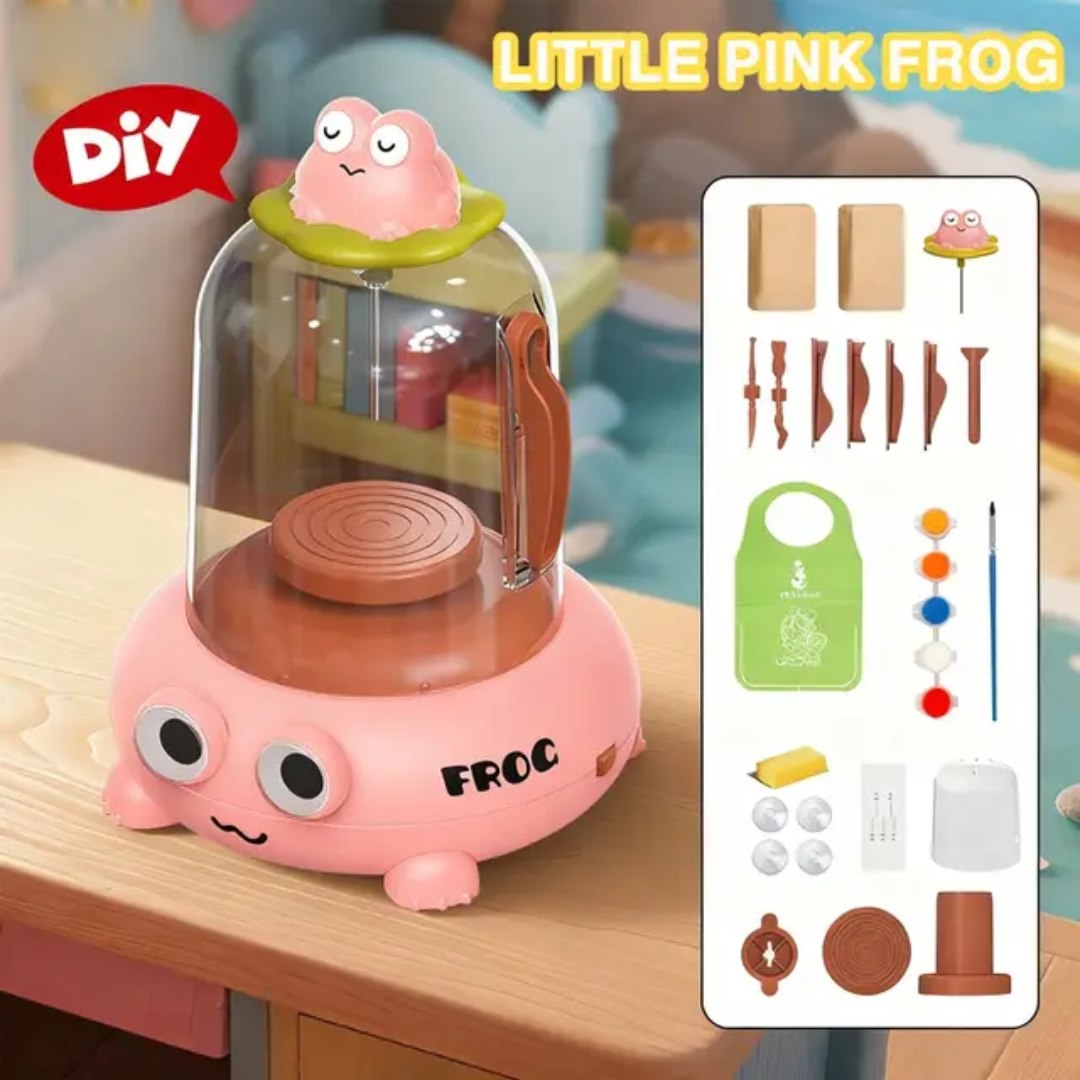 Kids Electric Pottery Wheel Set – Frog Art Kit