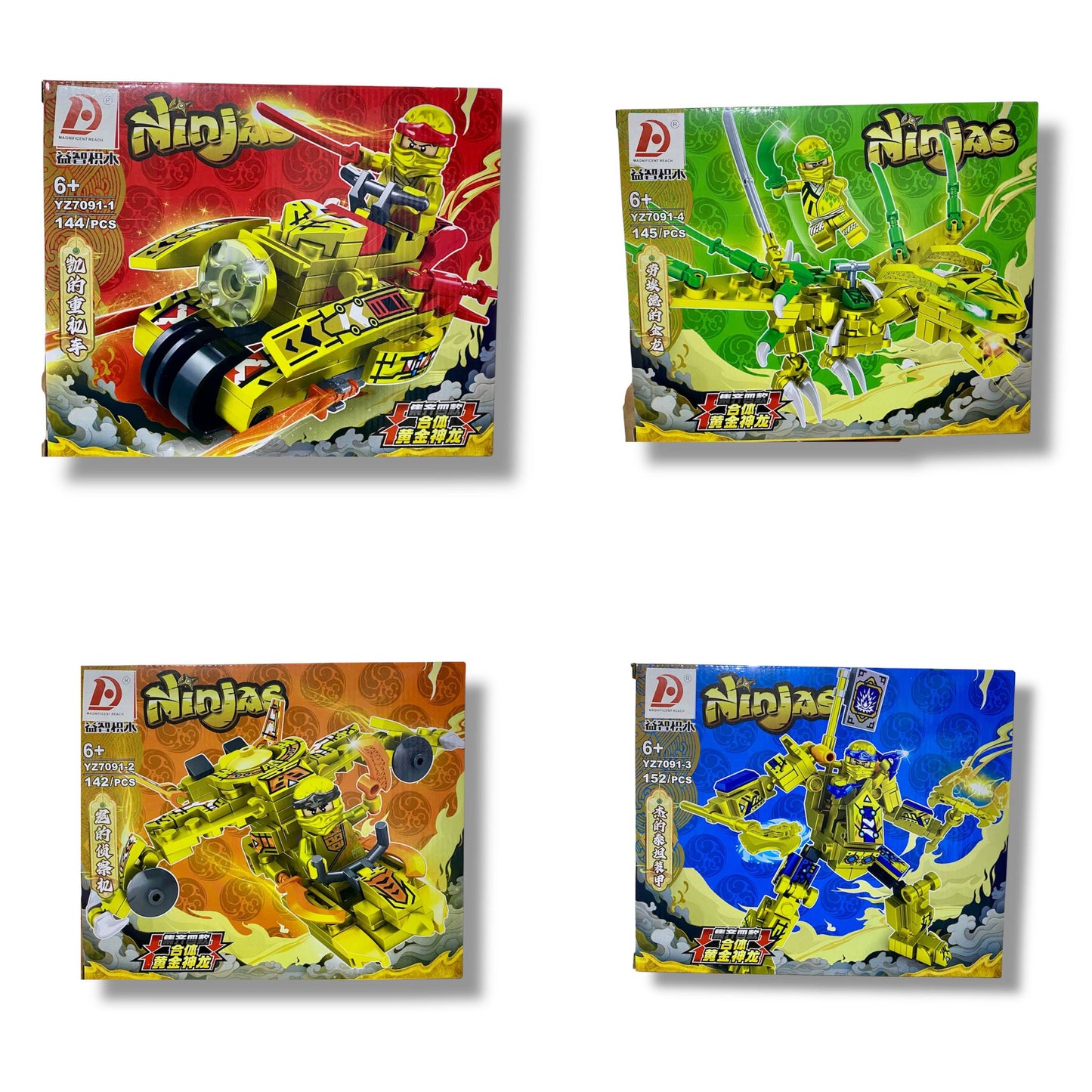 Golden Ninja 4-in-1 Building Set – Ultimate Golden Dragon Collection