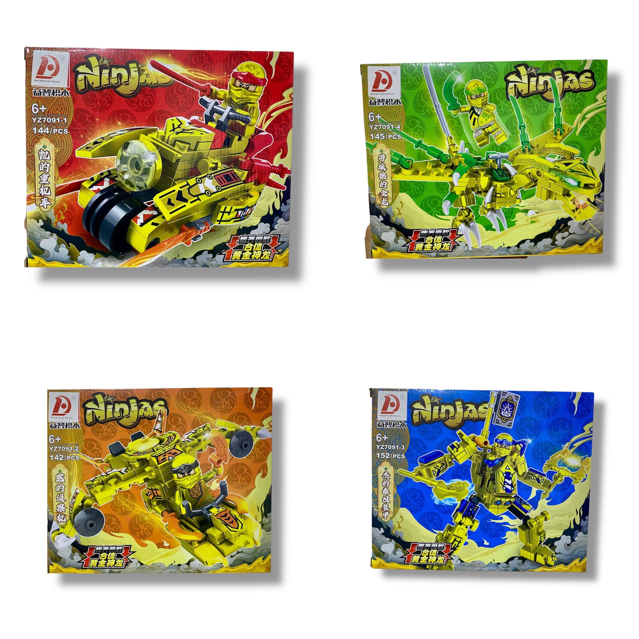 Golden Ninja 4-in-1 Building Set – Ultimate Golden Dragon Collection