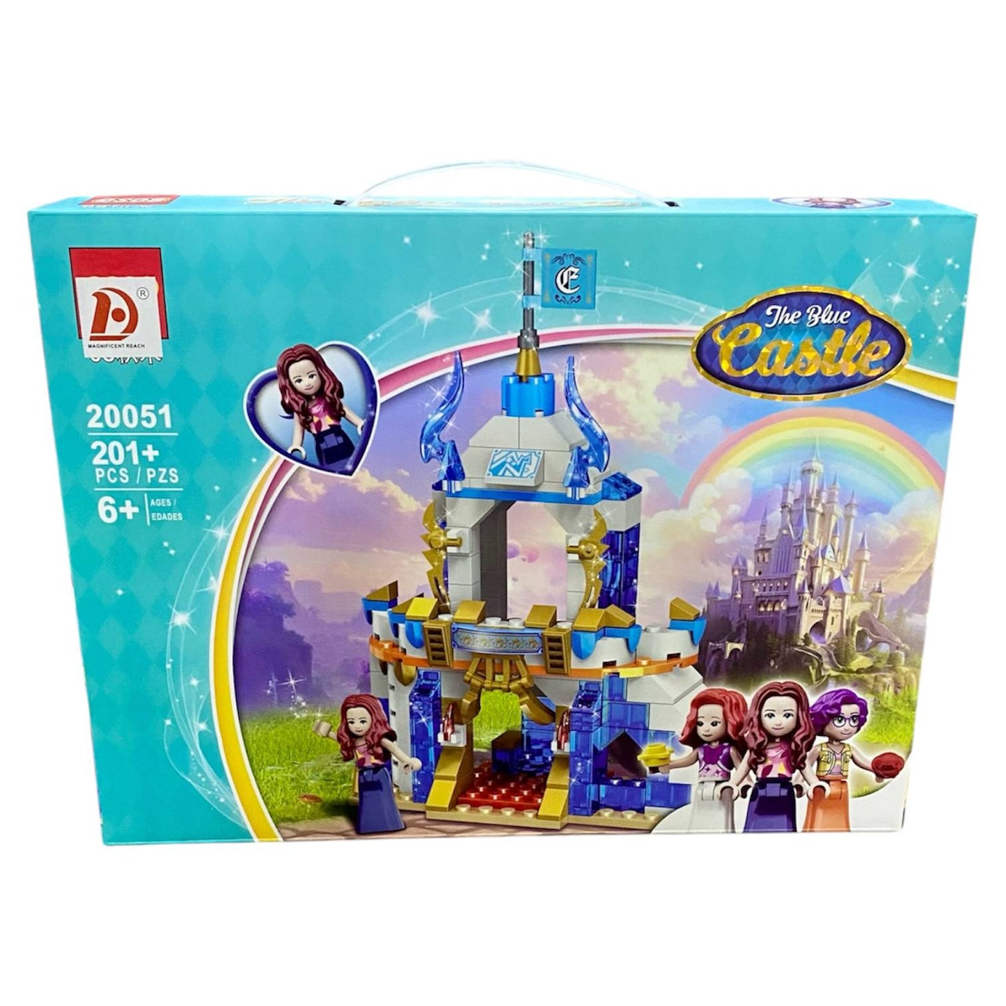 Blue Princess Castle Building Blocks Set – 201+ Pieces