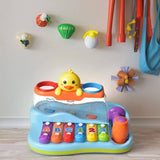 Duck Piano 3-in-1 Educational Toy – Musical Keyboard, Hammer Game & Light-Up Duck
