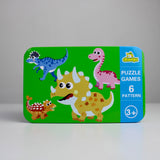 Duoqu Educational Puzzle Set in Metal Storage Box – 6 Puzzles