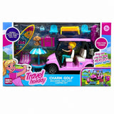 Charm Golf Camping Playset – Pull Back Golf Cart with Doll & Accessories