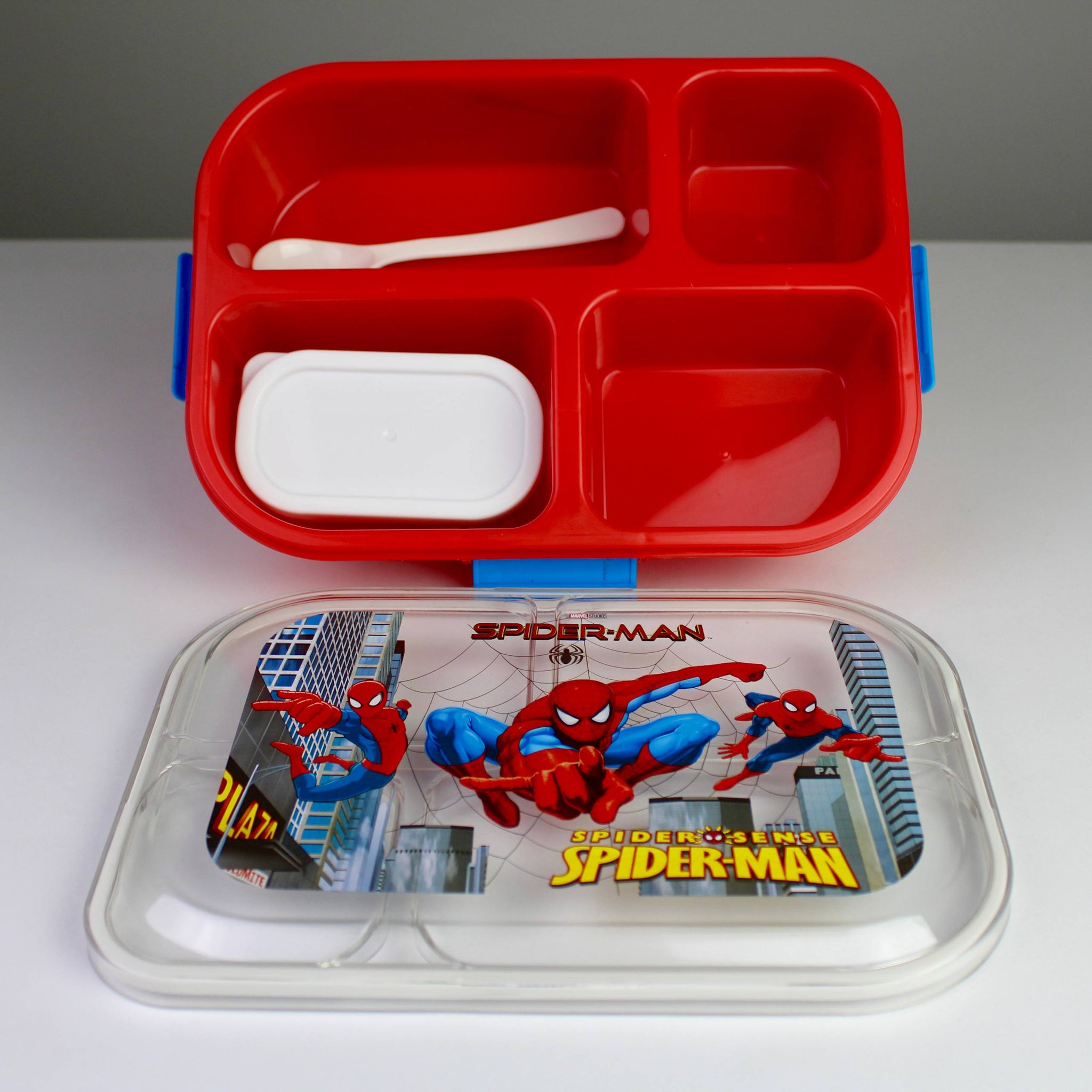 Spider-Man 4-Compartment Lunch Box – Spoon & Sauce Container