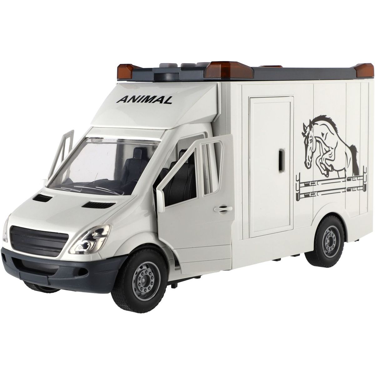 Jinjia Animal Transport Truck – Realistic Lights & Sounds with Horse Figure