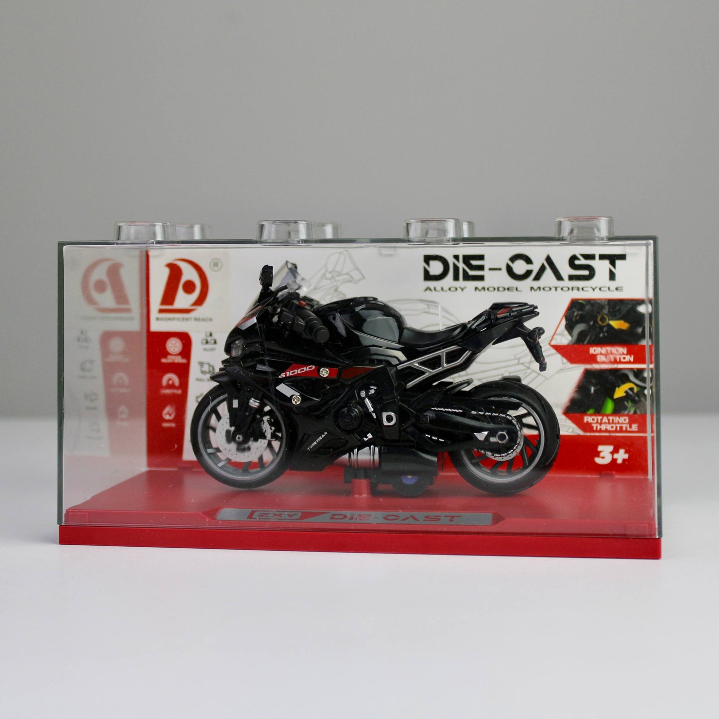RR 1000 Die-Cast Motorcycle 1:12 – Alloy Metal Model with Lights & Sounds