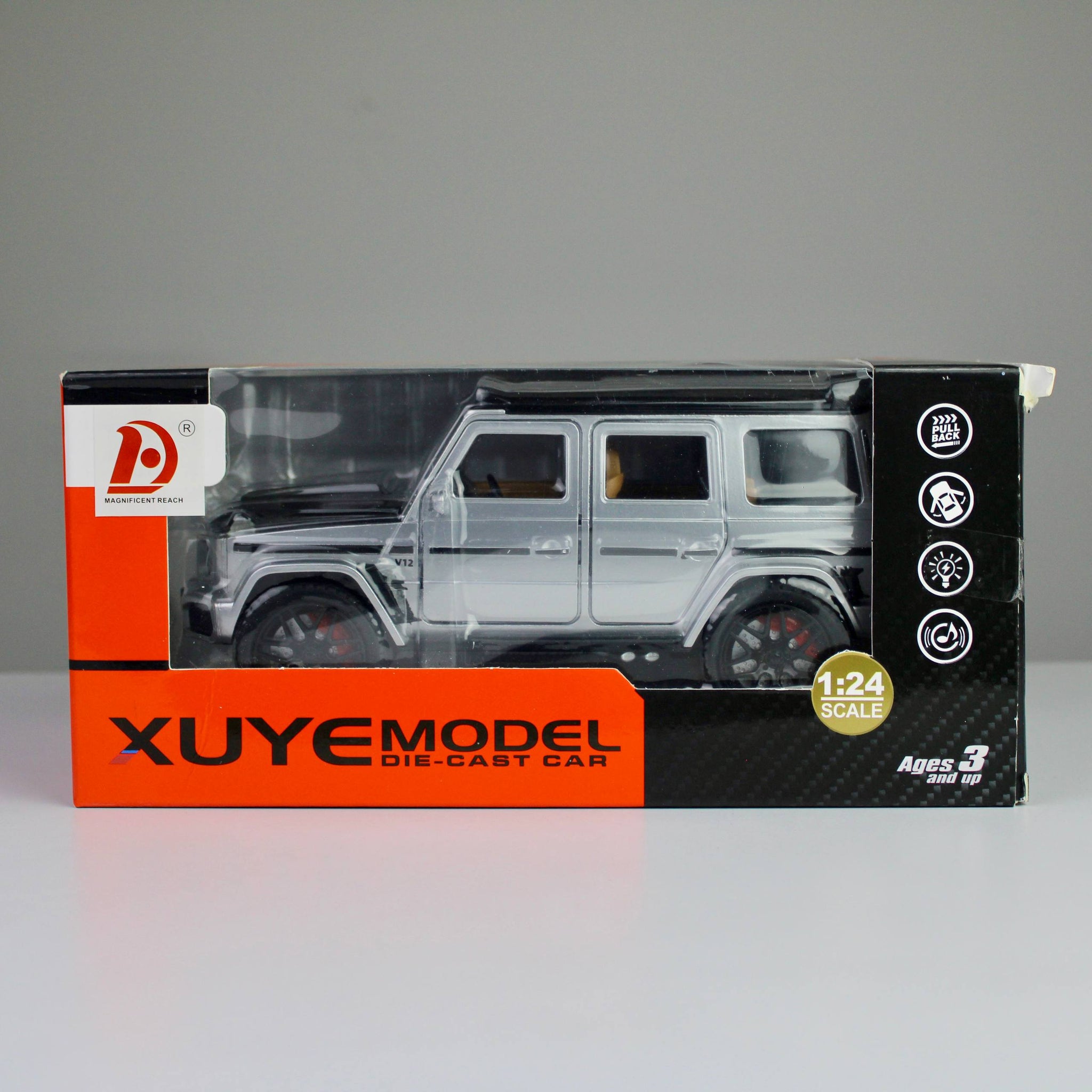 Mercedes-Benz G-Class Brabus Die-Cast 1:24 – Metal Model with Opening Doors, Lights & Sounds