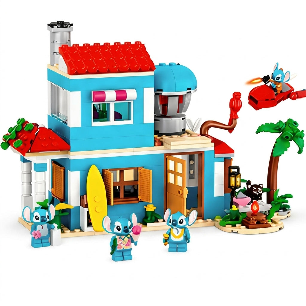 SiTiCH Small Villa 536-Piece Building Set – Stitch Beach Villa Adventure