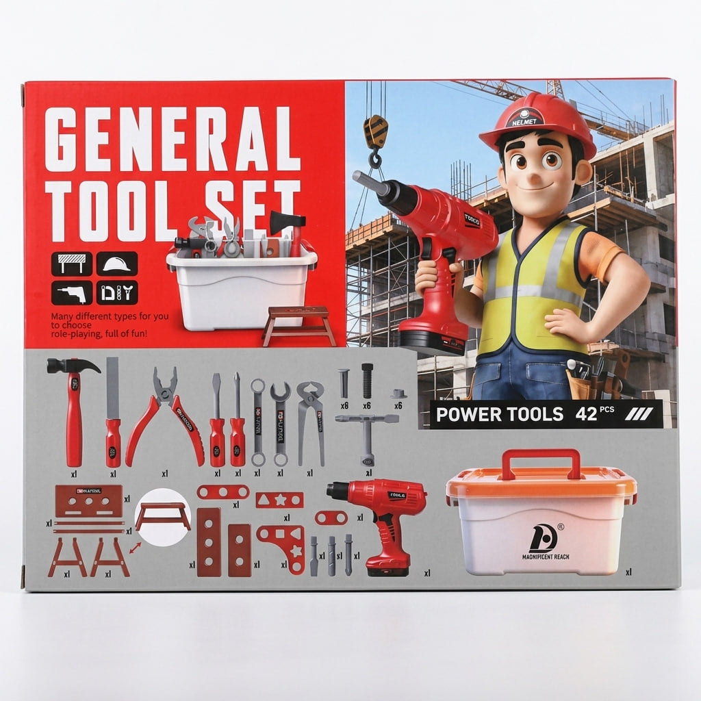 Kids Tool Set – Pretend Play Workshop & Engineering Set