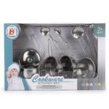 Kids Stainless Steel Cookware Set – Pretend Play Kitchen Set