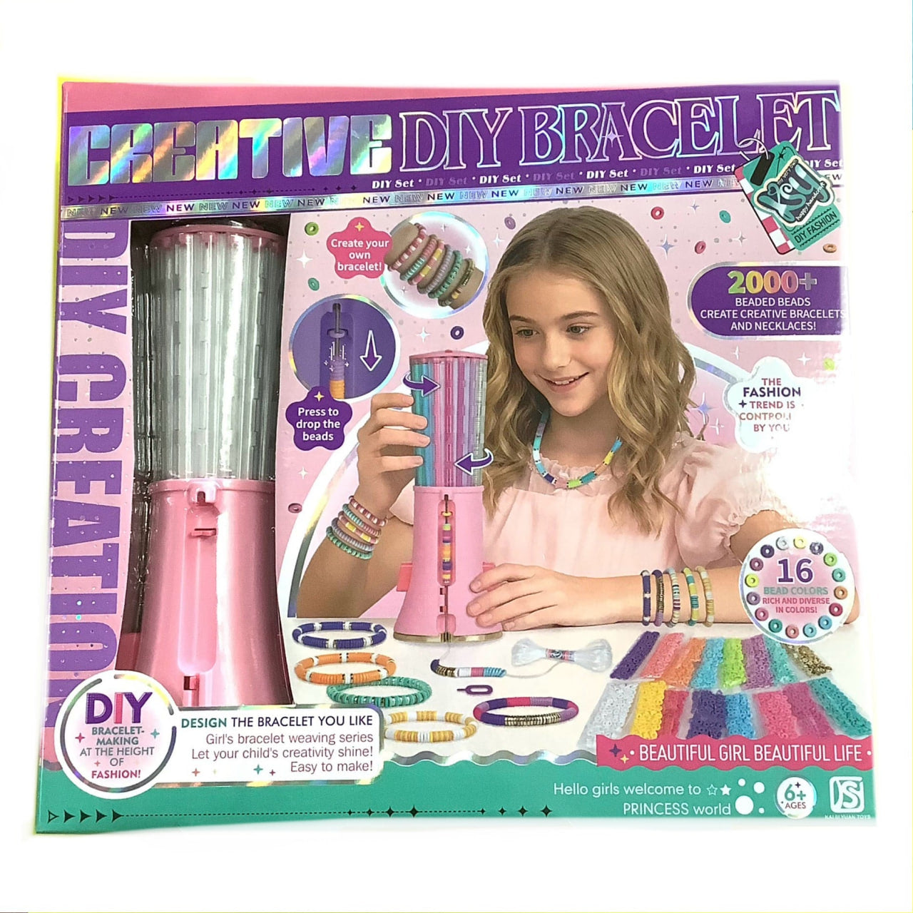 Creative DIY Bracelet Maker – 2000+ Beads Jewelry Making Kit
