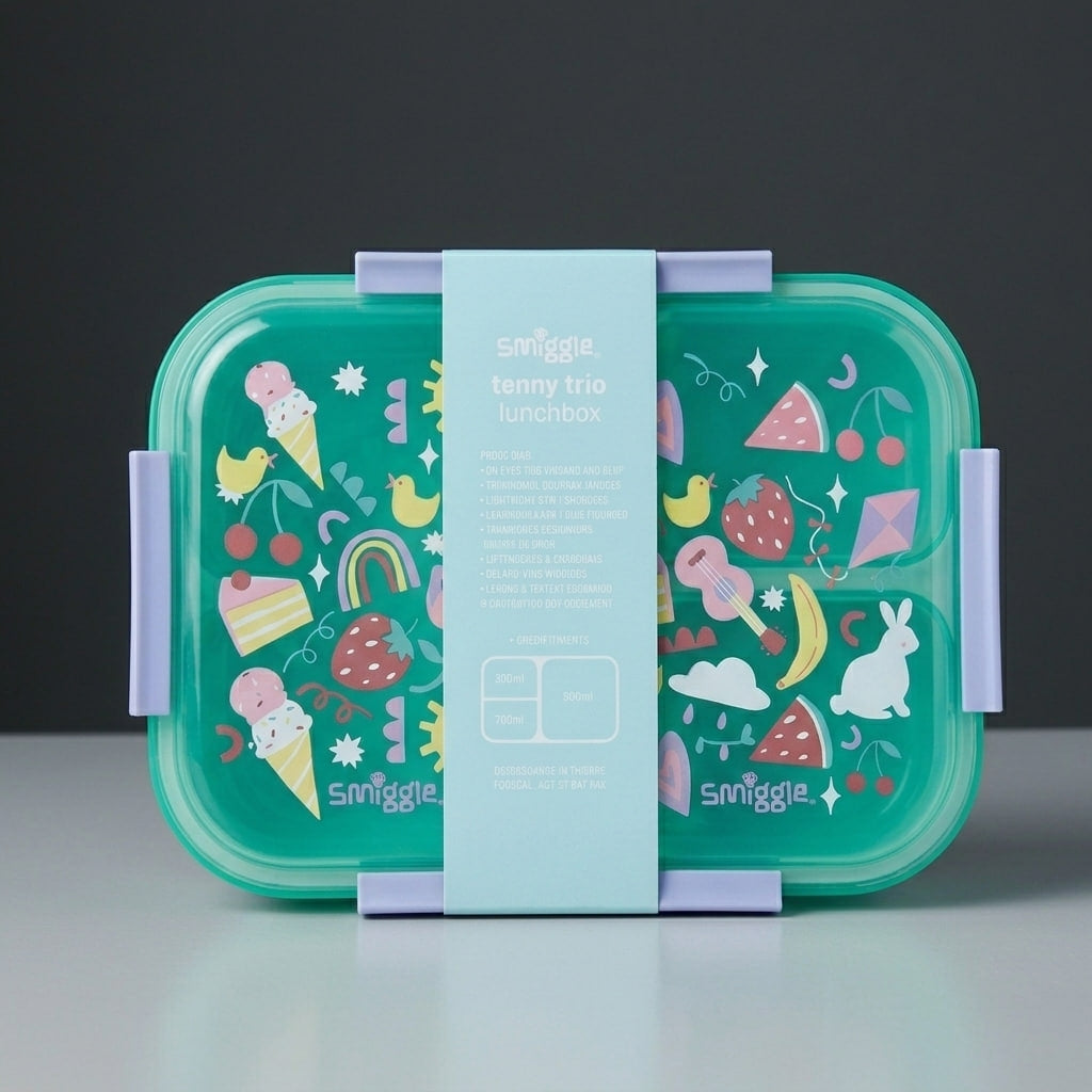 Smiggle Lunch Box & Water Bottle Set – 1270ml + 600ml