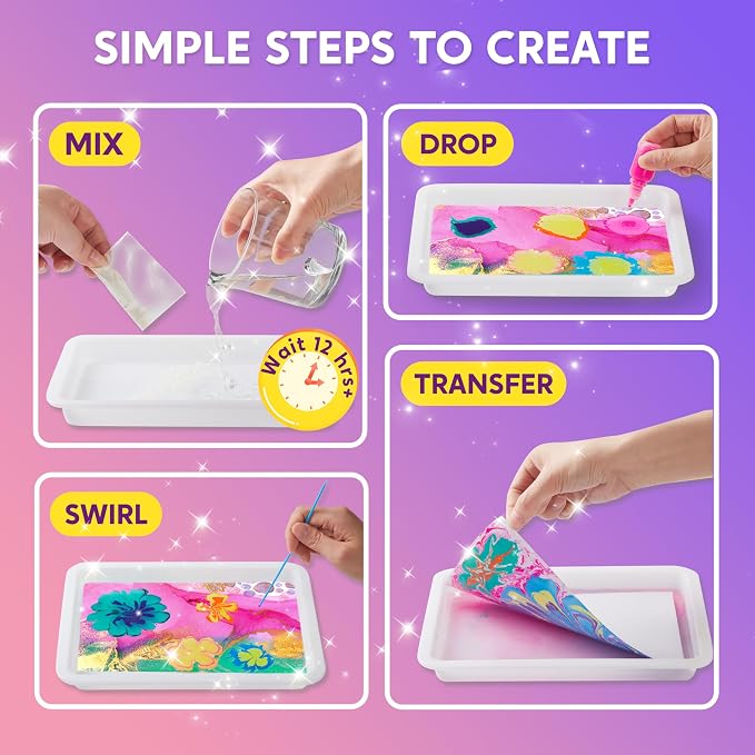 Magic Marbling Art – Water Marbling Painting Kit