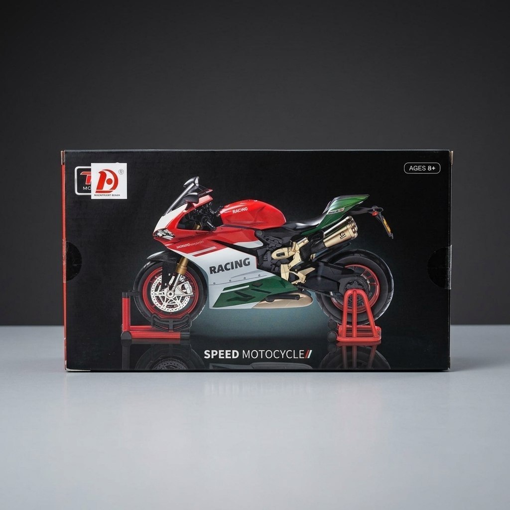 1:9 Ducati Panigale – Interactive Die-Cast Motorcycle Model with Light, Sound & Vapor Effects