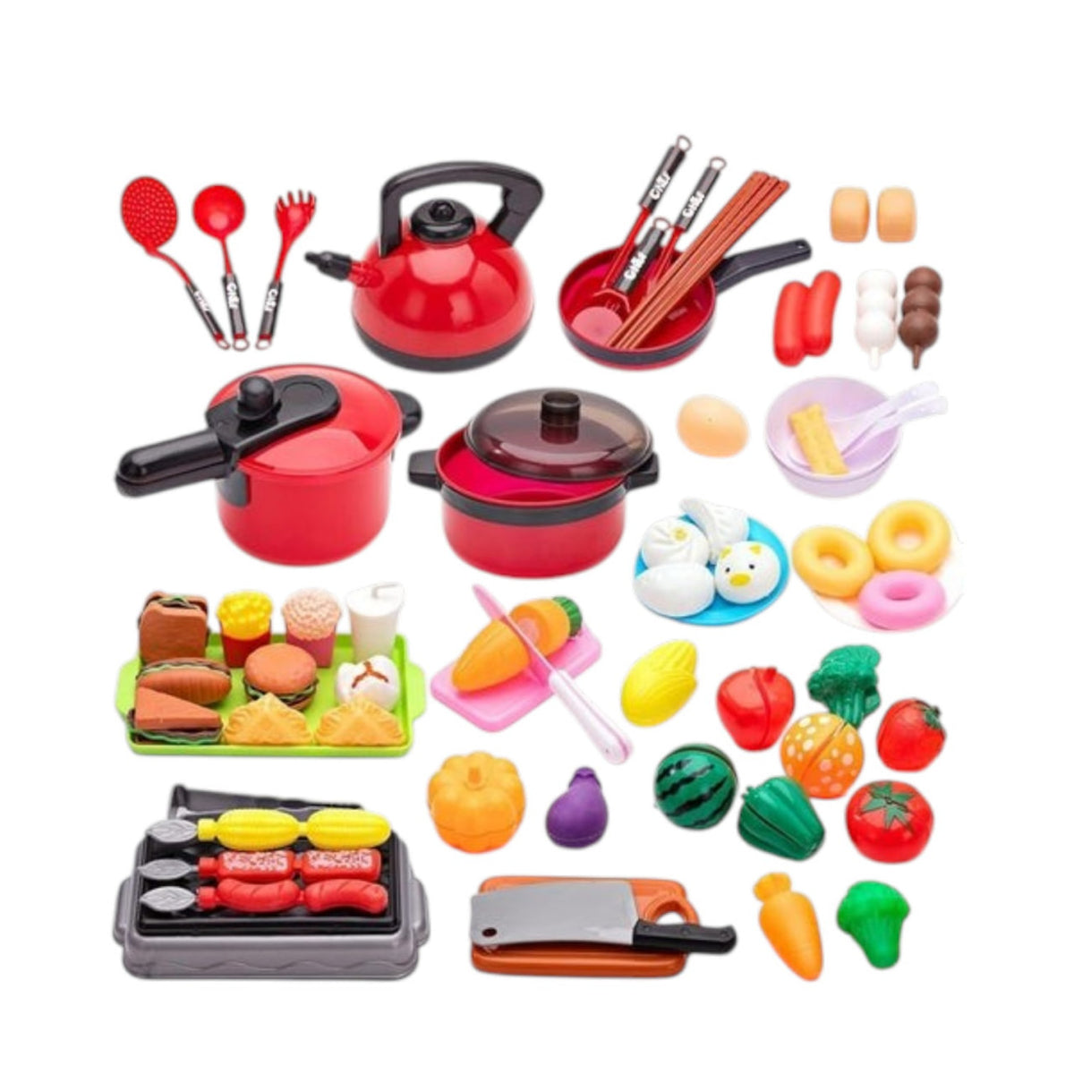 Magnificent Peach Kitchen Playset – Pretend Cooking Set with Accessories