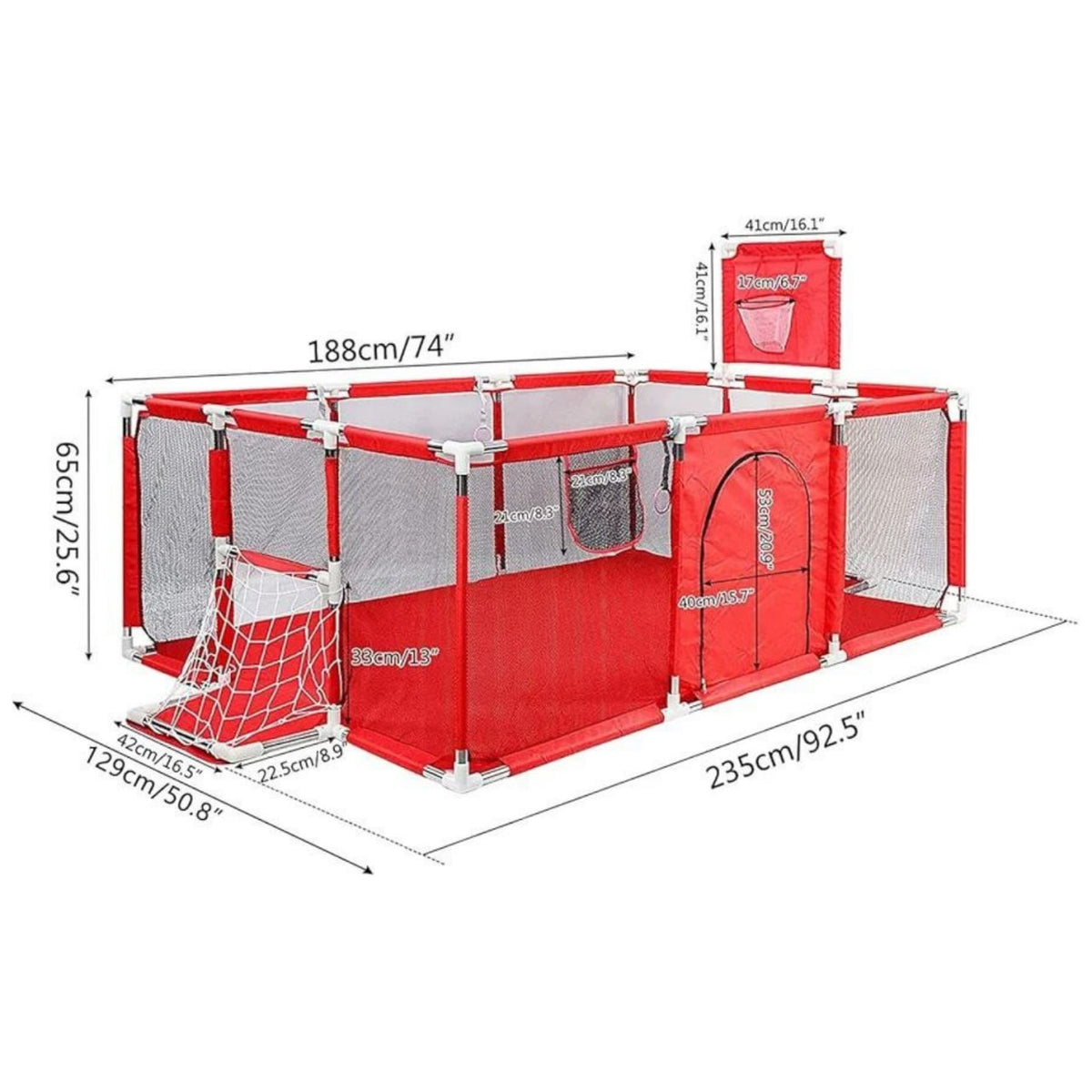 Kids Area & Ball Pit Sports Playset – Basketball & Football