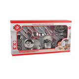 Stainless Steel Kids Kitchen Set – Pretend Cooking Playset