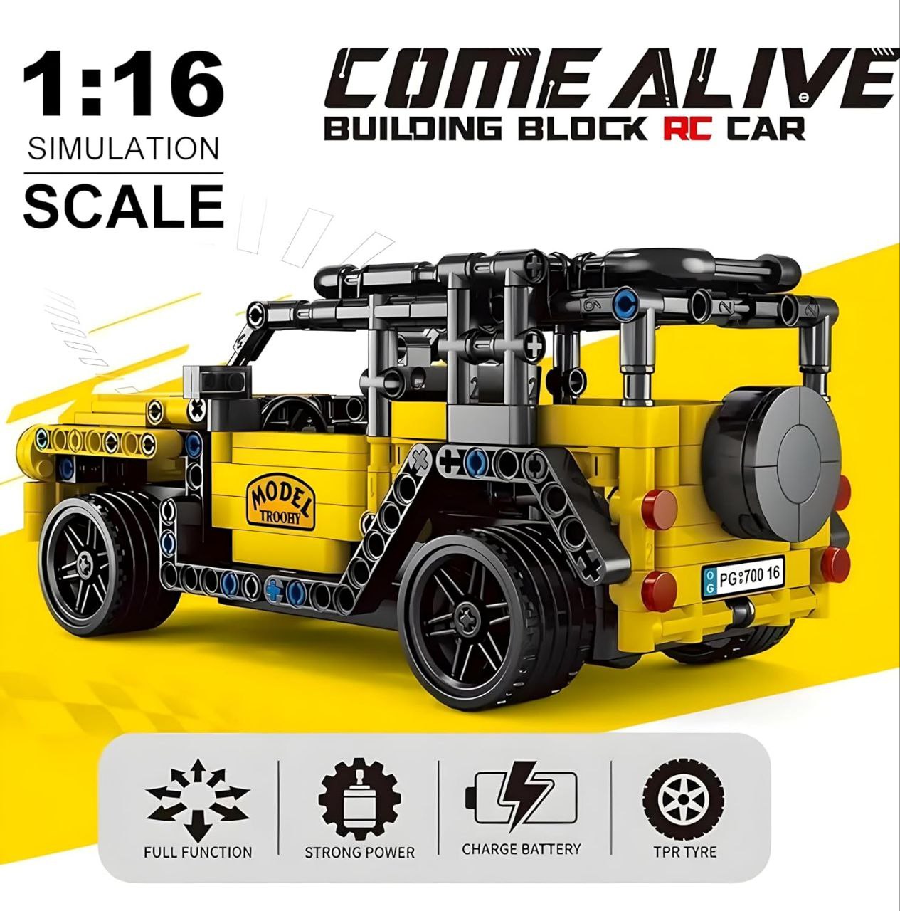 Remote Control LEGO Car Model – 1:16 Scale (446 Pieces)