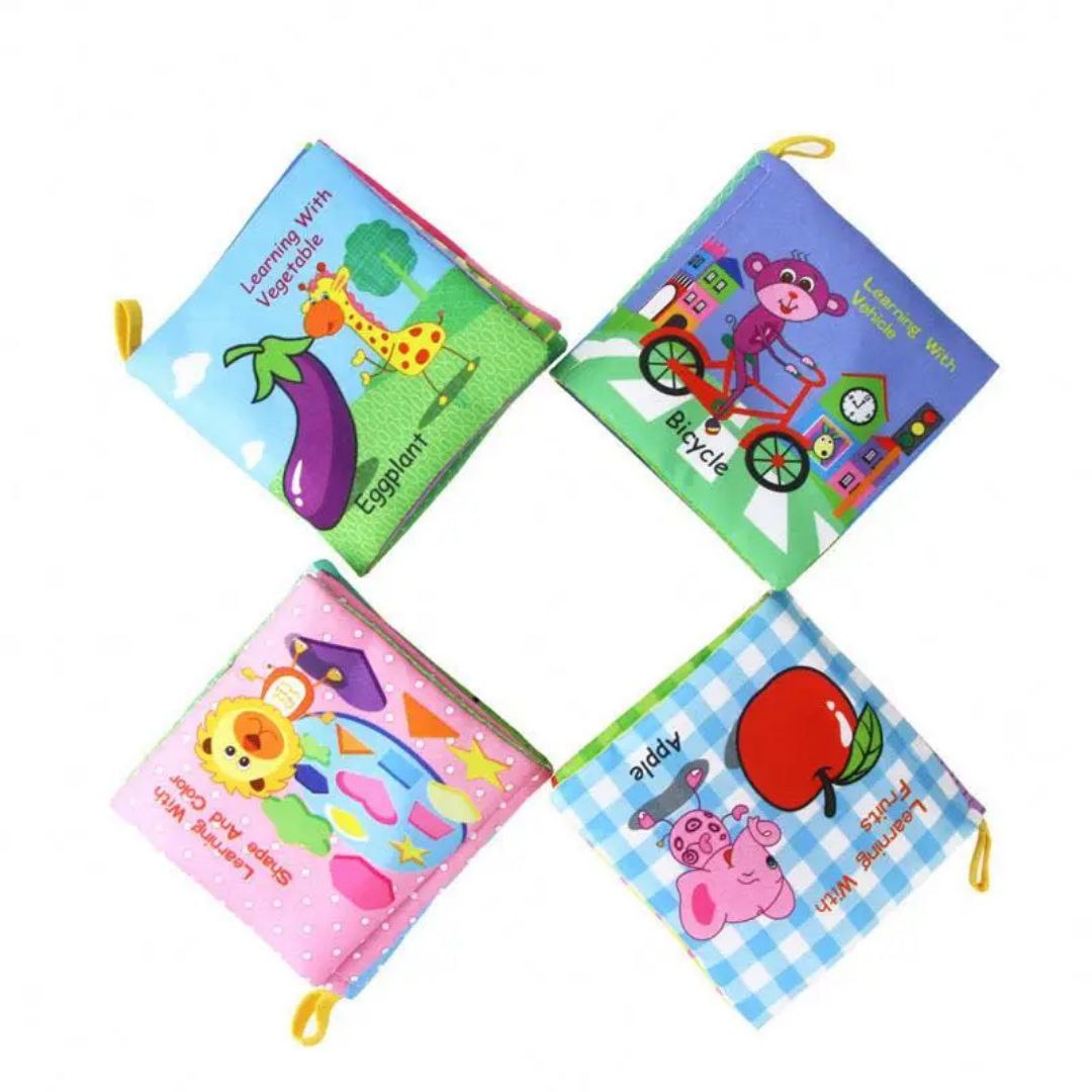 Baby Soft Books Set – 4 Educational Crinkle Books