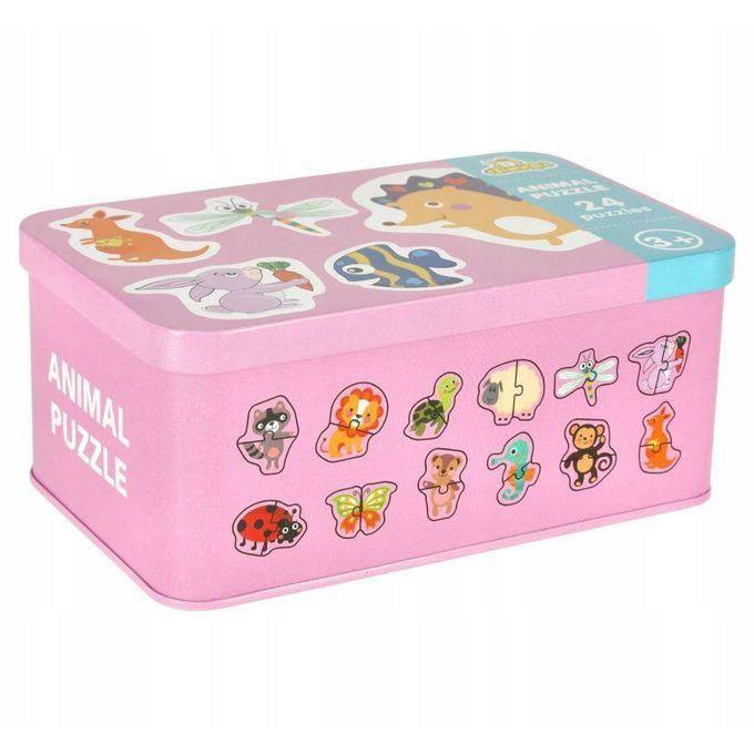 Cute Animals Wooden Puzzle Set – 24 Pieces