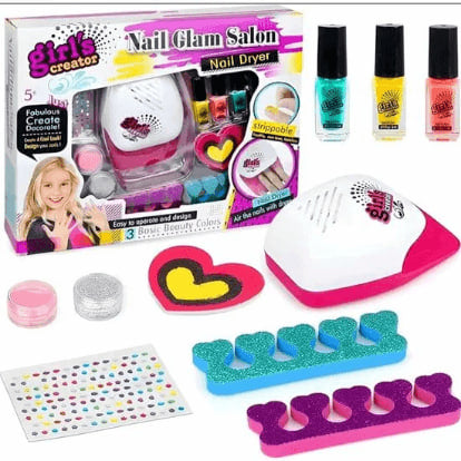 Kids Manicure Set with Nail Dryer — Safe & Fun