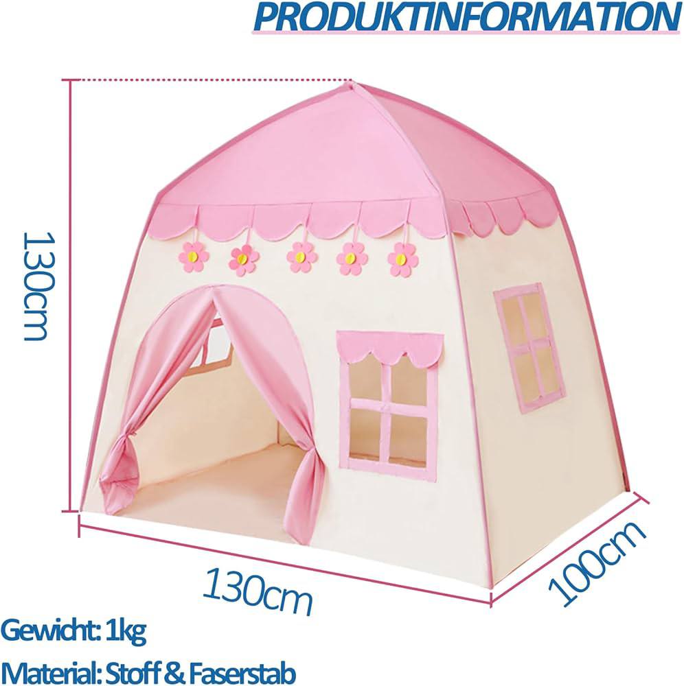 ABHABJOY Kids Play Tent for Girls – Large Indoor Tent